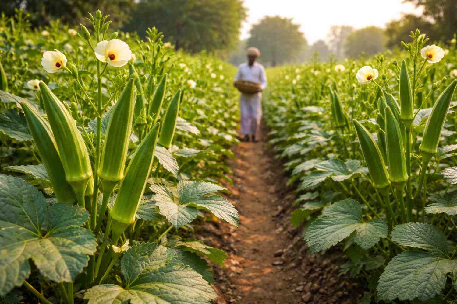 Okra (Bhindi) Farming in the Magadh Region – Earn Up to ₹1 Lakh per Acre in 3 Months
