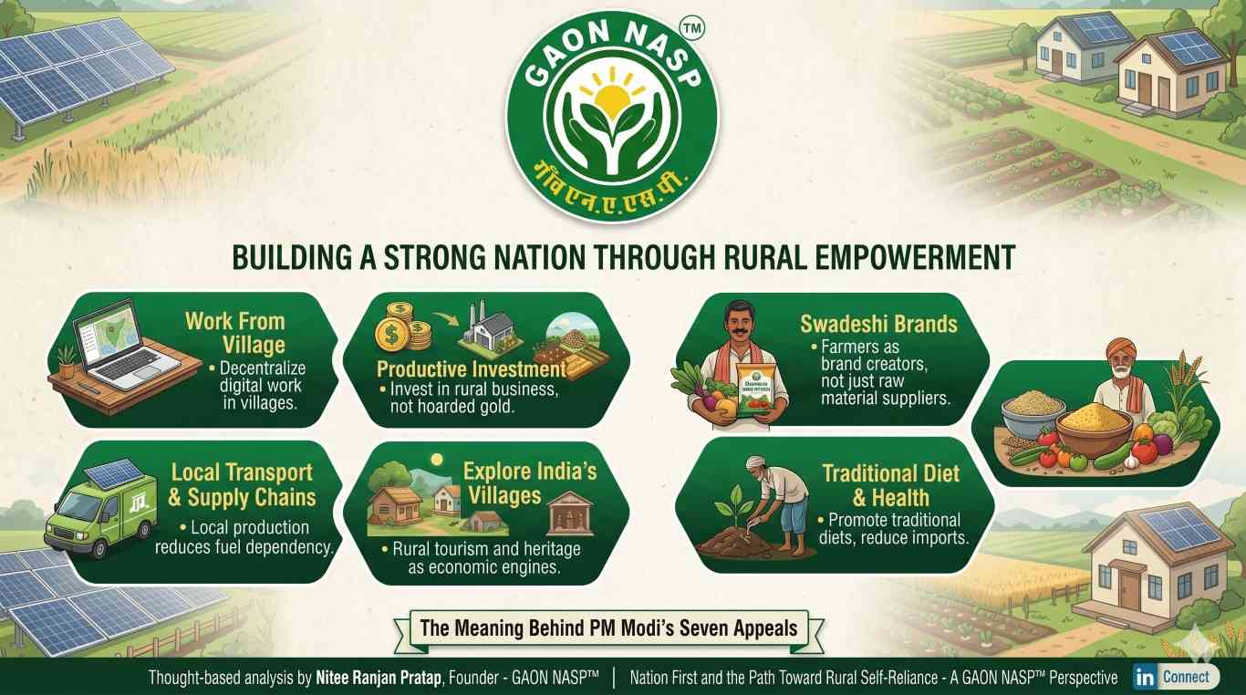 The Meaning Behind Hob'ble PM Modi’s Seven Appeals : Nation First and the Path Toward Rural Self-Reliance